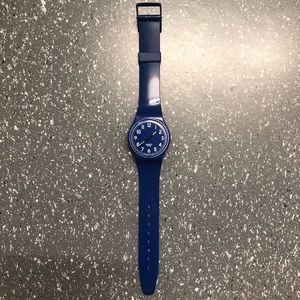 Navy Blue Vintage Analog Watch - Swatch Brand